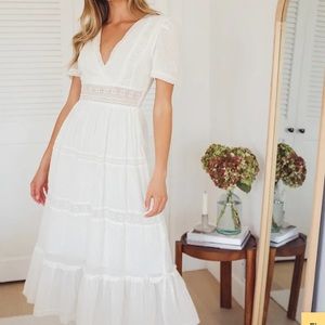 Folklore white Swiss dot dress from lulus